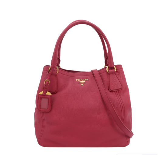 Preloved Prada Vitello Daino Hot Pink 250212781060596