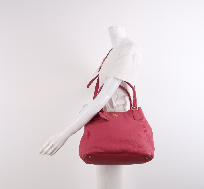 Preloved Prada Vitello Daino Hot Pink 250212781060596