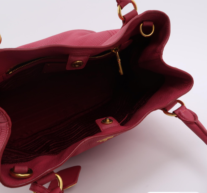 Preloved Prada Vitello Daino Hot Pink 250212781060596